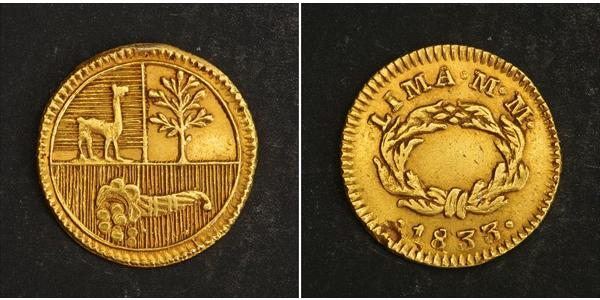 1/2 Escudo Perú Oro 