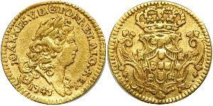 1/2 Escudo 葡萄牙王國 (1139 - 1910) 金 若昂五世 (1689 - 1750)