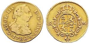 1/2 Escudo 西班牙帝國 金 卡洛斯三世 (西班牙) (1716 -1788)