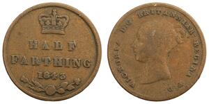 1/2 Farthing Vereinigtes Königreich von Großbritannien und Irland (1801-1922) Bronze Victoria (1819 - 1901)