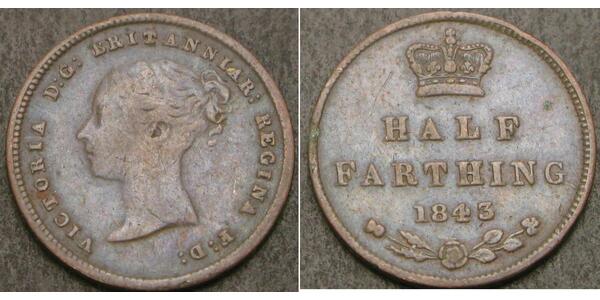 1/2 Farthing Vereinigtes Königreich von Großbritannien und Irland (1801-1922) Bronze Victoria (1819 - 1901)