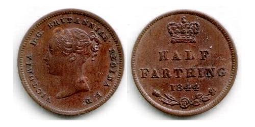 1/2 Farthing Regno Unito di Gran Bretagna e Irlanda (1801-1922) Bronzo Vittoria (1819 - 1901)