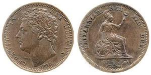 1/2 Farthing Regno Unito di Gran Bretagna e Irlanda (1801-1922) Rame Giorgio IV (1762-1830)