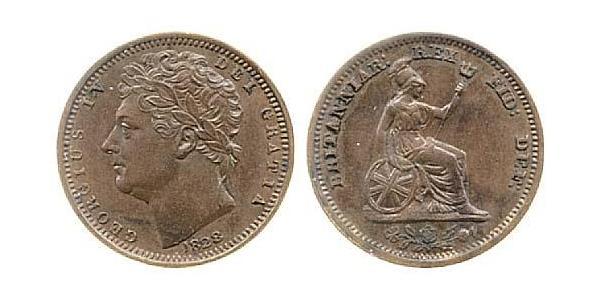 1/2 Farthing 大不列颠及爱尔兰联合王国 (1801 - 1922) 銅 喬治四世 (1762-1830)