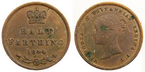 1/2 Farthing 大不列颠及爱尔兰联合王国 (1801 - 1922) 青铜 维多利亚 (英国君主)