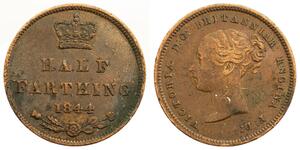 1/2 Farthing 大不列颠及爱尔兰联合王国 (1801 - 1922) 青铜 维多利亚 (英国君主)