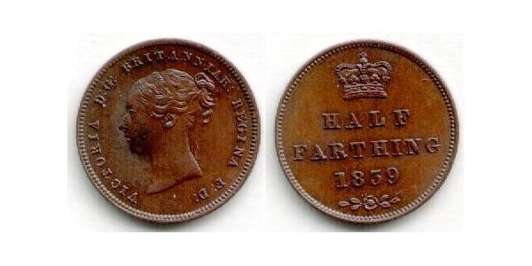 1/2 Farthing 大不列颠及爱尔兰联合王国 (1801 - 1922) 青铜 维多利亚 (英国君主)