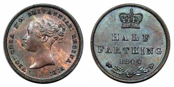 1/2 Farthing 大不列颠及爱尔兰联合王国 (1801 - 1922) 青铜 维多利亚 (英国君主)