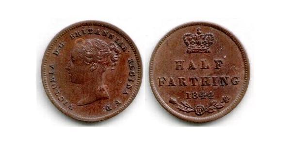 1/2 Farthing 大不列颠及爱尔兰联合王国 (1801 - 1922) 青铜 维多利亚 (英国君主)