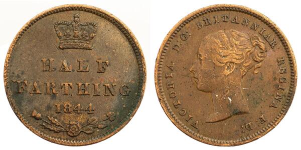 1/2 Farthing 大不列颠及爱尔兰联合王国 (1801 - 1922) 青铜 维多利亚 (英国君主)