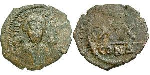 1/2 Follis Imperio bizantino (330-1453) Bronce Phocas(?-610)