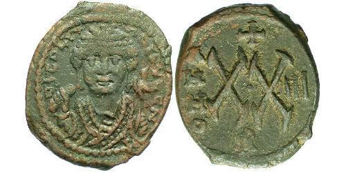 1/2 Follis Imperio bizantino (330-1453) Bronce Mauricio Tiberio (539-602)