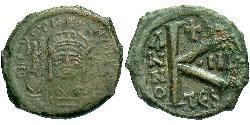 1/2 Follis Byzantine Empire (330-1453) Bronze Justin II (520-578)