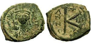 1/2 Follis Byzantine Empire (330-1453) Bronze Maurice Tiberius (539-602)