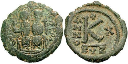 1/2 Follis Byzantine Empire (330-1453) Bronze Justin II (520-578)