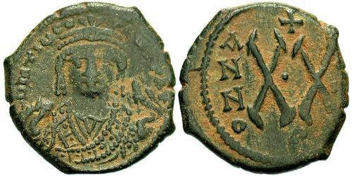 1/2 Follis Byzantinisches Reich (330-1453) Bronze Maurikios (539-602)