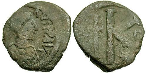 1/2 Follis Impero bizantino (330-1453) Bronzo Giustino I (450-527)