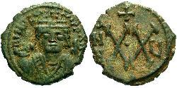1/2 Follis 拜占庭帝国 青铜 Maurice Tiberius (539-602)