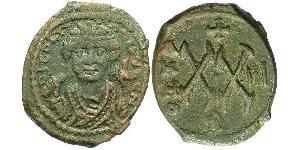 1/2 Follis 拜占庭帝国 青铜 Maurice Tiberius (539-602)