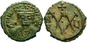 1/2 Follis 拜占庭帝国 青铜 Maurice Tiberius (539-602)