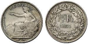 1/2 Franc Suisse Argent 