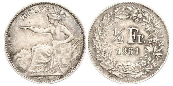 1/2 Franc Suisse Argent 