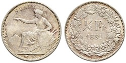 1/2 Franc Svizzera Argento 