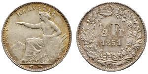 1/2 Franc Svizzera Argento 