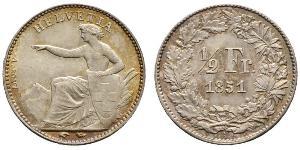 1/2 Franc Svizzera Argento 