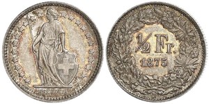 1/2 Franc Switzerland Copper/Nickel 