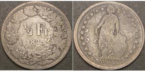 1/2 Franc Switzerland Copper/Nickel 