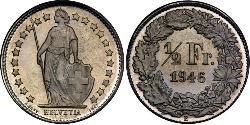 1/2 Franc Suisse Cuivre/Nickel 