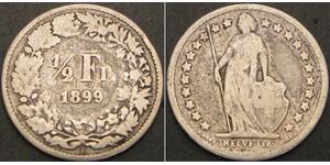 1/2 Franc Suisse Cuivre/Nickel 