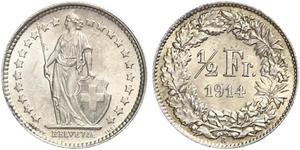 1/2 Franc Suisse Cuivre/Nickel 