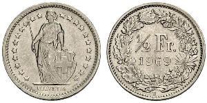 1/2 Franc Schweiz Kupfer/Nickel 