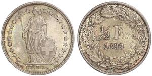 1/2 Franc Schweiz Kupfer/Nickel 