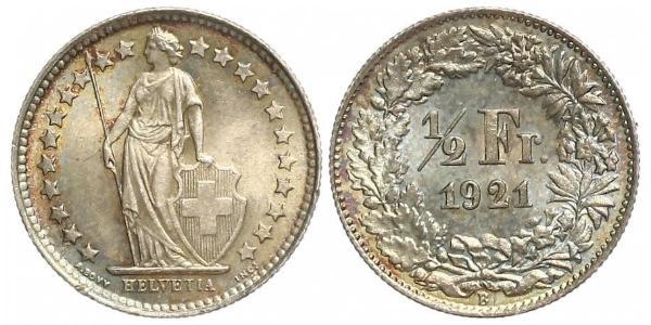 1/2 Franc Schweiz Kupfer/Nickel 