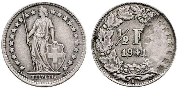 1/2 Franc Schweiz Kupfer/Nickel 