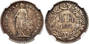 1/2 Franc Suiza Níquel/Cobre 