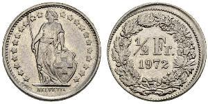 1/2 Franc Suiza Níquel/Cobre 