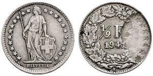 1/2 Franc Suiza Níquel/Cobre 