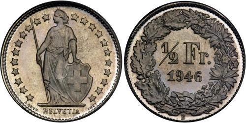 1/2 Franc Suiza Níquel/Cobre 