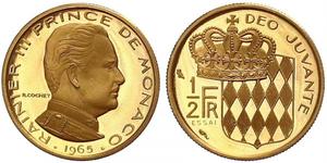1/2 Franc Mónaco Níquel/Oro 