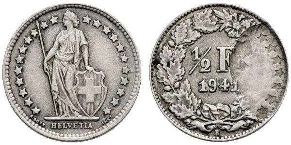 1/2 Franc Svizzera Rame/Nichel 