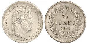 1/2 Franc Frankreich Silber Louis-Philippe I (1773 -1850)