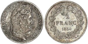 1/2 Franc Frankreich Silber Louis-Philippe I (1773 -1850)