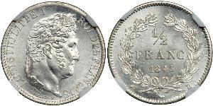 1/2 Franc Frankreich Silber Louis-Philippe I (1773 -1850)