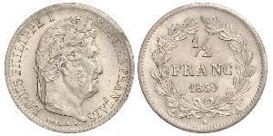 1/2 Franc Frankreich Silber Louis-Philippe I (1773 -1850)