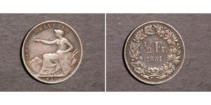 1/2 Franc Schweiz Silber 