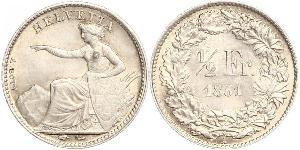 1/2 Franc Switzerland Silver 